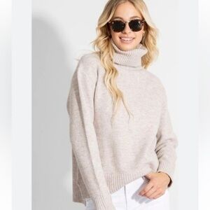 Additional Elle Turtleneck Soft Pink Undertone Sweater